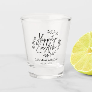 Happily Ever After Personalised Wedding Gift Shot Glass