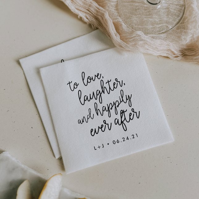 Happily Ever After | Personalised Wedding Napkin (Creator Uploaded)