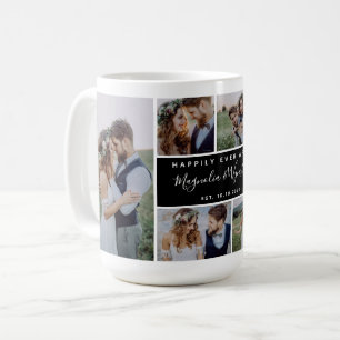 Happily Ever After Photo Collage Wedding Keepsake Coffee Mug