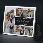 Happily Ever After Photo Collage Wedding Keepsake Plaque<br><div class="desc">Turn your favourite wedding photographs into a keepsake with this modern photo collage design. The text reads Happily ever after. You can add your names and wedding date to personalise it further. **PLEASE READ BEFORE ORDERING** If you make changes to the shape or size or choose another product and the...</div>