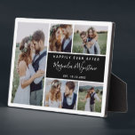 Happily Ever After Photo Collage Wedding Keepsake Plaque<br><div class="desc">Turn your favourite wedding photographs into a keepsake with this modern photo collage design. The text reads Happily ever after. You can add your names and wedding date to personalise it further. **PLEASE READ BEFORE ORDERING** If you make changes to the shape or size or choose another product and the...</div>