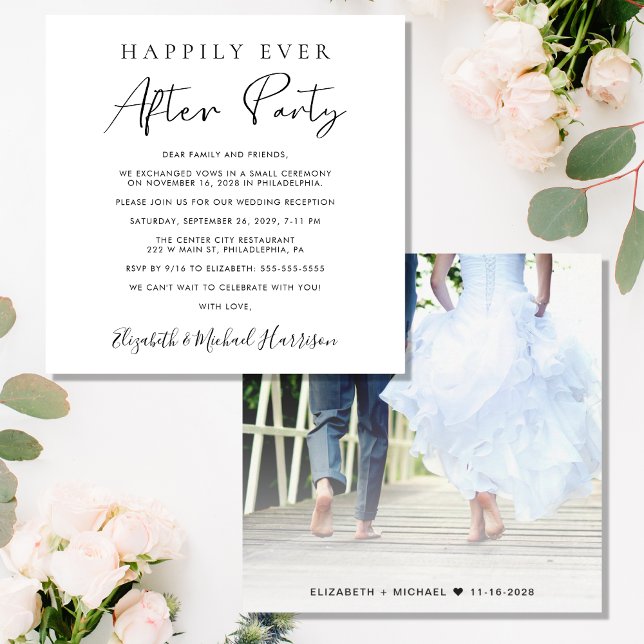 Happily Ever After Photo Reception Invitation (Creator Uploaded)