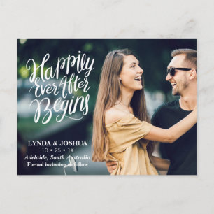 Happily Ever After Photo Save The Date Postcard