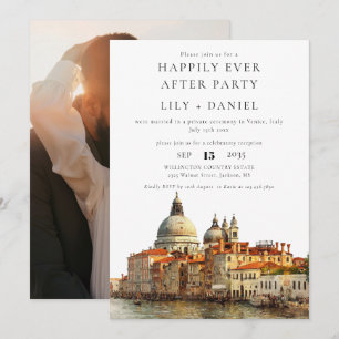 Happily Ever After Photo Venice Wedding Invitation