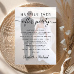 Happily Ever After Photo Wedding Reception Invitation<br><div class="desc">Modern elopement or private wedding announcement and reception invitation. Your customised wedding announcement and reception invitation overlays your photo,  and "Happily Ever After Party" is in written in a mix of simple typography and a chic script with swashes.</div>