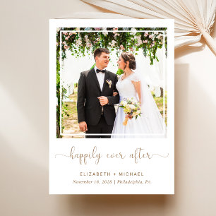 Happily Ever After Photo Wedding Reception Invitation