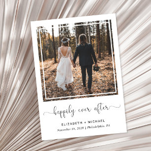 Happily Ever After Photo Wedding Reception Invitation