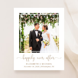 Happily Ever After Photo Wedding Reception Invite