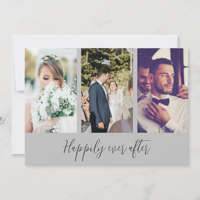Happily Ever After Photo Wedding Thank You (Front)