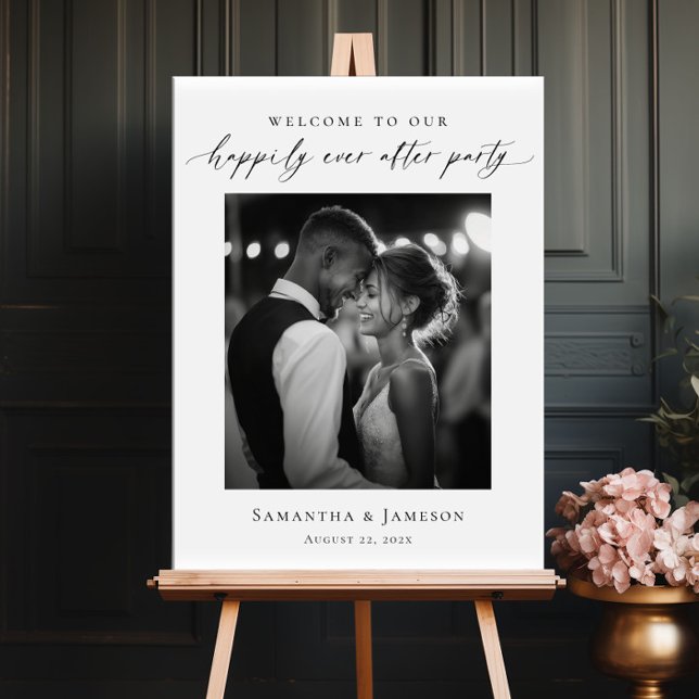 Happily Ever After Photo Welcome wedding Poster (Creator Uploaded)