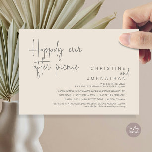 Happily Ever After Picnic, Wedding Elopement Invitation