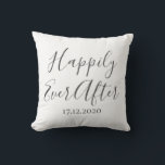 Happily Ever After Pillow Newlyweds Anniversary<br><div class="desc">Happily Ever After  pillow personalised with the year of the wedding makes a cute wedding or anniversary gift.</div>