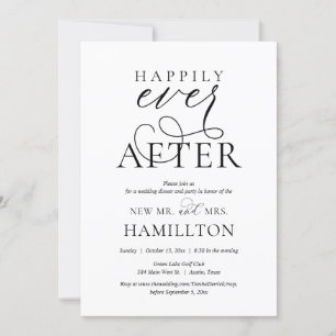 Happily Ever After Post Wedding Dinner and Party I Invitation