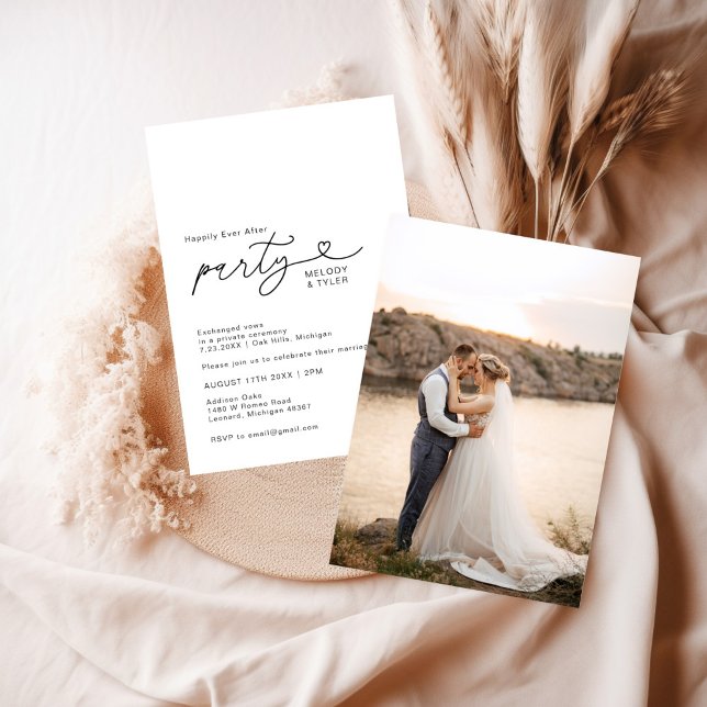 Happily Ever After Post Wedding Reception Photo Invitation (Creator Uploaded)