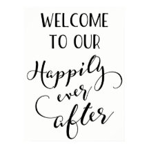 Happily Ever After Poster, Wedding Ceremony Poster