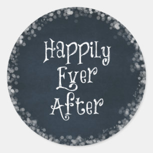 Happily Ever After Quote Classic Round Sticker