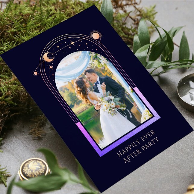 Happily Ever After Rainbow Celestial Reception Invitation (Creator Uploaded)