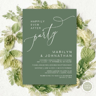 Happily Ever After Reception Dinner and Dancing Invitation
