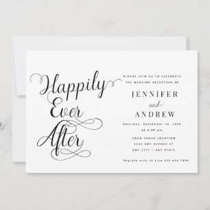 Happily Ever After   Reception Wedding Invitation