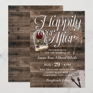Happily Ever After Rustic Barn Fairytale Wedding Invitation