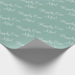 Happily Ever After Script Green Wedding  Wrapping Paper<br><div class="desc">“Happily Ever After” script wrapping paper with custom sage green background. Perfect gift wrap for wedding or bridal shower gifts.</div>