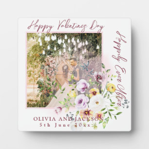 Happily Ever After Script Personalise Couple photo Plaque
