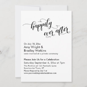 Happily Ever After Script Post-Wedding Celebration Invitation