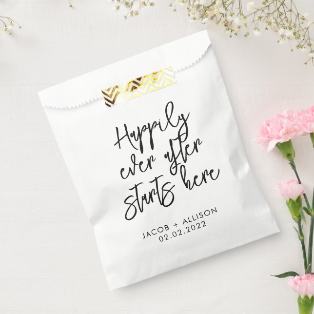 Happily ever after starts here favour bags (Sealed)