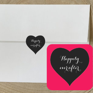 Happily Ever After Stickers Heart Shape