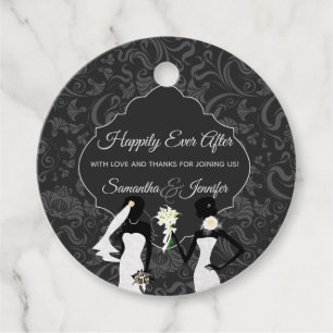 Happily Ever After Two Brides Guest Thank You Favour Tags