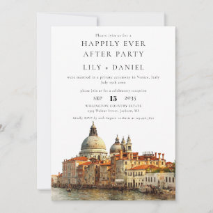 Happily Ever After Venice Wedding Invitation