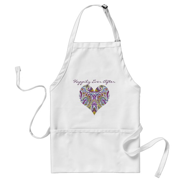 Happily Ever After Vintage Paisley Standard Apron (Front)
