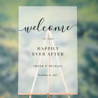 Happily Ever After Wedding Acrylic Sign