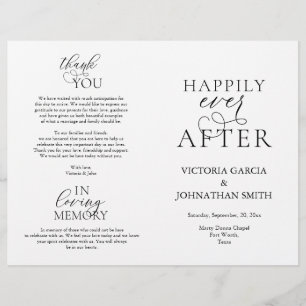 Happily Ever After, Wedding Ceremony Foldable