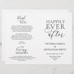 Happily Ever After, Wedding Ceremony Foldable