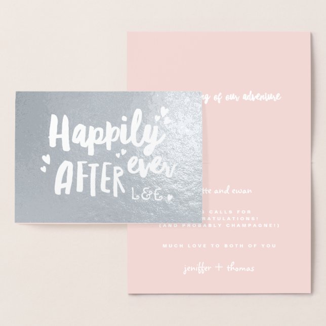 Happily ever after wedding congratulations card (Display)