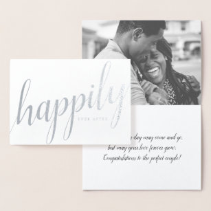 Happily Ever After Wedding Congratulations Foil Card