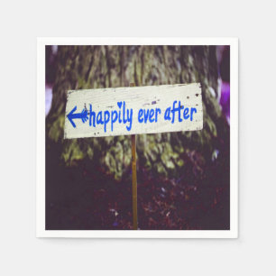 Happily Ever After Wedding Decor Napkin