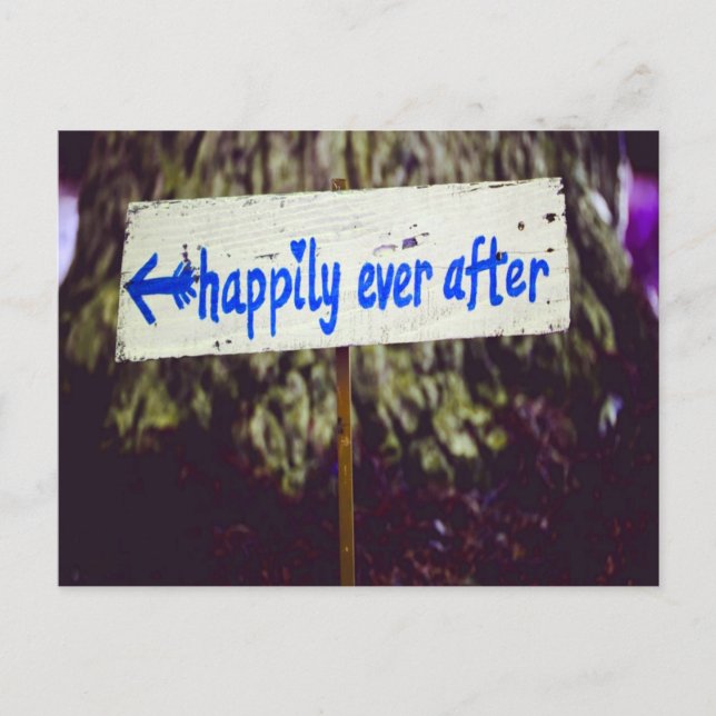 Happily Ever After Wedding Decor Postcard (Front)