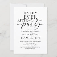 Happily Ever After Wedding Dinner and Party Invita
