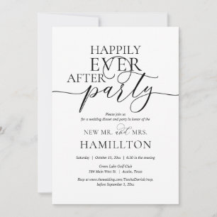 Happily Ever After Wedding Dinner and Party Invita Invitation