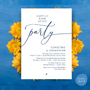 Happily Ever After Wedding Dinner Party Dancing Invitation