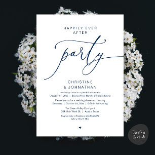Happily Ever After Wedding Dinner Party Dancing Invitation