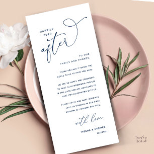 Happily Ever After Wedding Dinner Thank You Card