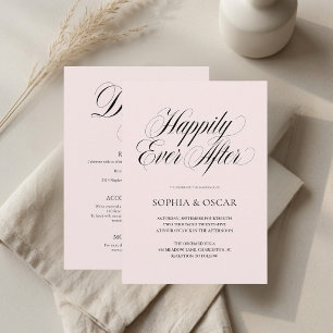 Happily Ever After Wedding Elegant Invitation