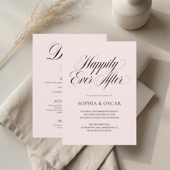 Happily Ever After Wedding Elegant  Invitation (Creator Uploaded)
