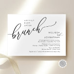 Happily Ever After Wedding Elopement Brunch Invitation<br><div class="desc">Beautiful Modern Beautiful Casual Minimal,  black and white themed,  Wedding Elopement Happily ever after brunch celebration invitation card. This is perfect for your wedding reception and post-wedding celebration. Add your wedding party celebration invitation details.
#TeeshaDerrick</div>