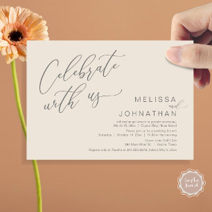 Happily Ever After Wedding Elopement Brunch Invitation
