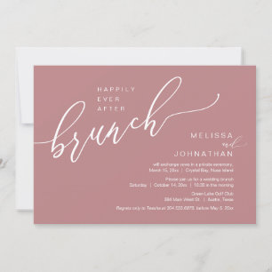 Happily Ever After Wedding Elopement Brunch Invitation