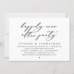 Happily Ever After Wedding Elopement Dinner Party Invitation